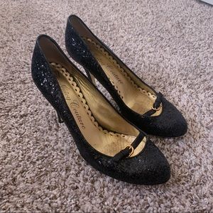 Sparkly Black Heels